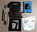 Click image for larger version. 

Name:	4x5 camera bag front pocket contents.jpg 
Views:	72 
Size:	59.6 KB 
ID:	220653