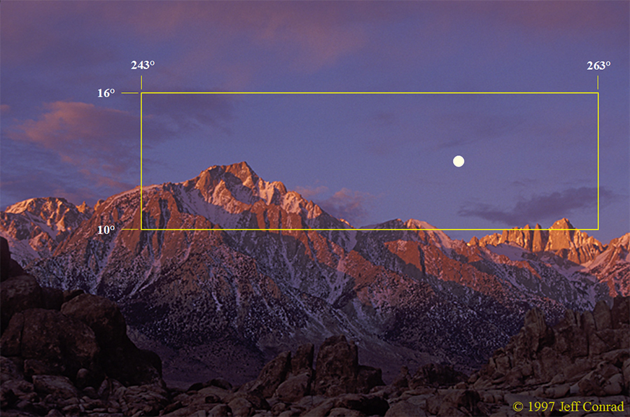[Image: Potential Moonset on Lone Pine Peak and Mount Whitney from Movie Flat]